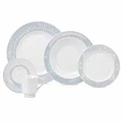 Aparelho Jantar e Chá 30 Peças Porcelana Schmidt - Dec. Arabesco 2363
