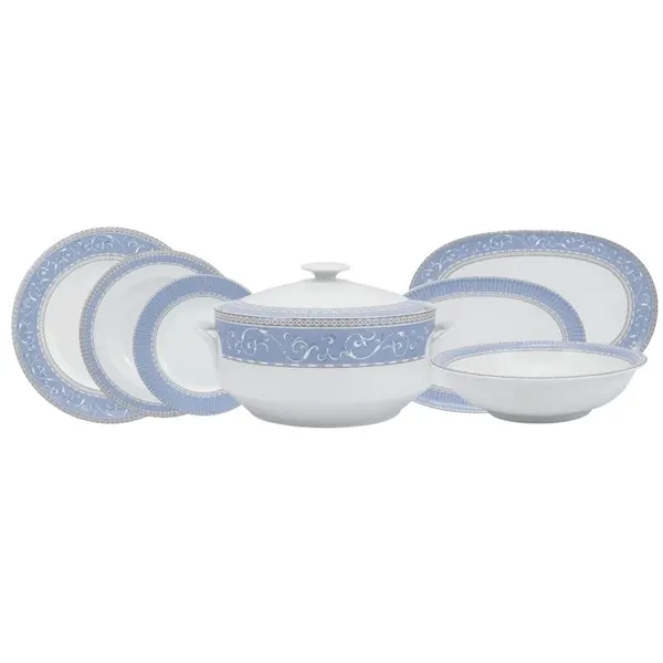 Aparelho de Jantar 41 Peças Porcelana Schmidt - Dec. Diva