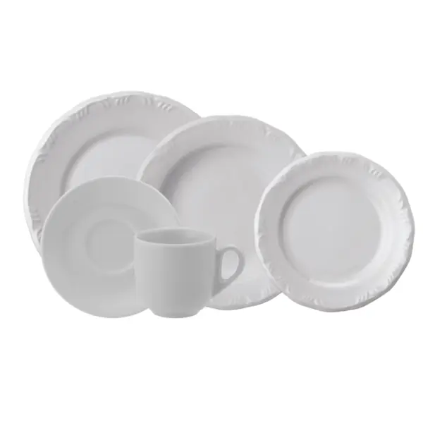Aparelho Jantar e Chá 30 Peças Porcelana Schmidt - Mod. Pampa 125