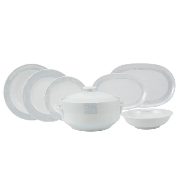 Aparelho de Jantar 41 Peças Porcelana Schmidt - Dec. Arabesco 2363