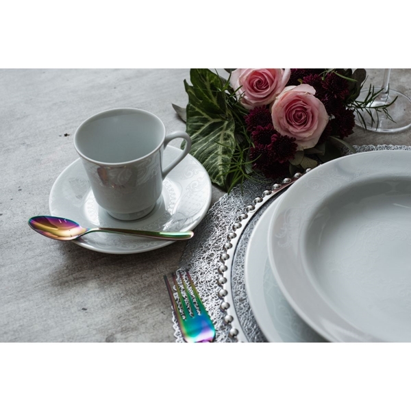 Aparelho de Chá, Café & Bolo 41 Peças em Porcelana Radius Gold