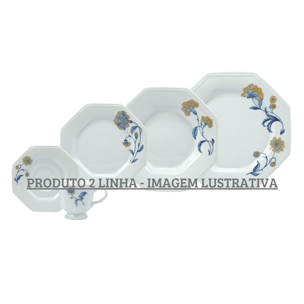 CONJUNTO EM PORCELANA ALLURE DE XÍCARAS PARA CHÁ