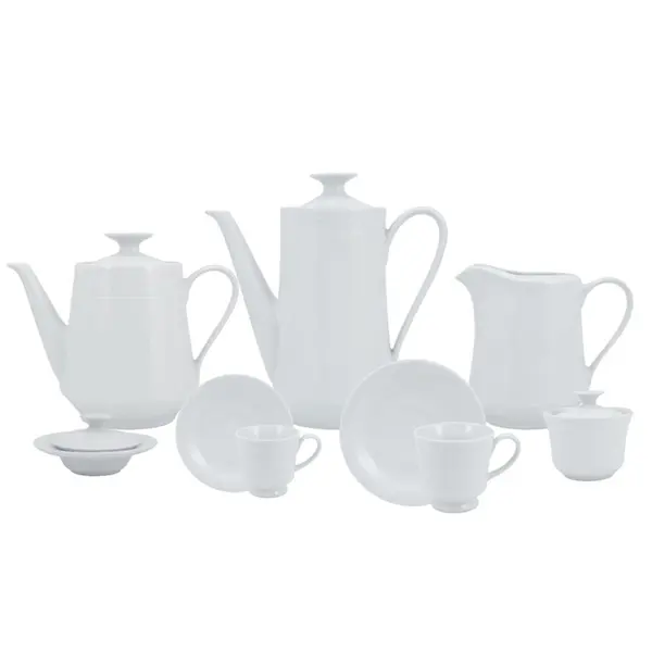 Aparelho Chá e Café 53 Peças Porcelana Schmidt - Dec. Noiva 2248