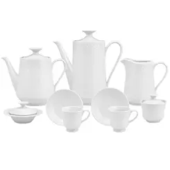 Aparelho Chá e Café 53 Peças Porcelana Schmidt - Dec. Noiva 2248