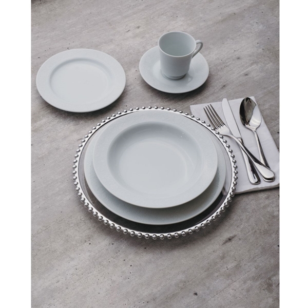 Aparelho Jantar, Chá e Café 42 Peças Porcelana Schmidt - Dec. Maitê 2264 -  SCHMIDT