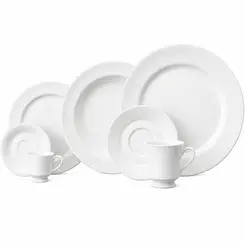 Aparelho Jantar Chá e Café 42 Peças Porcelana Schmidt - Dec. Noiva 2248
