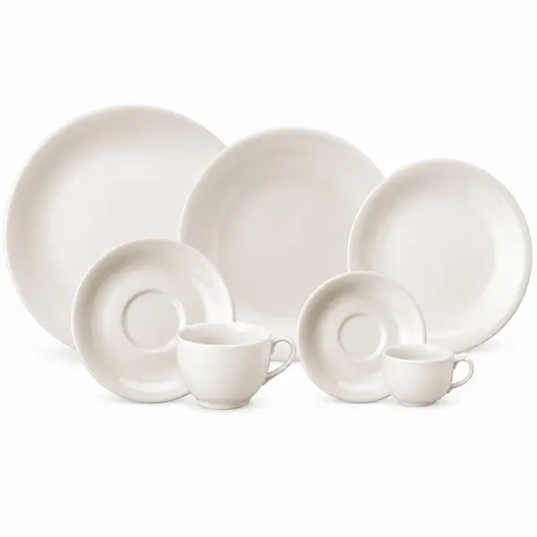 Aparelho Jantar Chá e Café 42 Peças Porcelana Schmidt - Mod. Voyage Coup 202