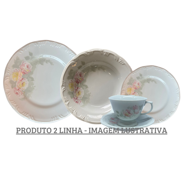 Jogo jantar 30 peças porcelana pomerode schmidt