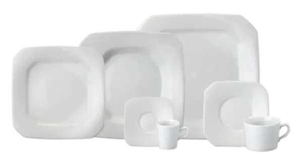 Aparelho Jantar 40 Peças Porcelana Schmidt - Mod. Tetra