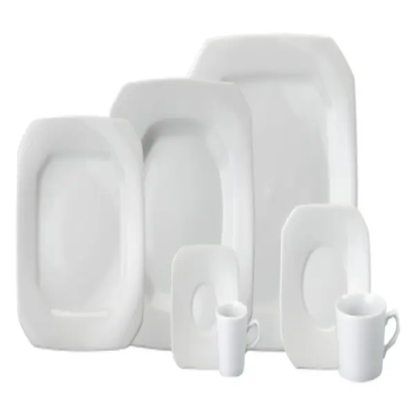 Aparelho Jantar, Chá e Café 42 Peças Porcelana Schmidt - Mod. Tetra