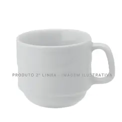Xícara Chá sem Pé sem Pires Porcelana Schmidt - Mod. Waves 100 2ª Linha