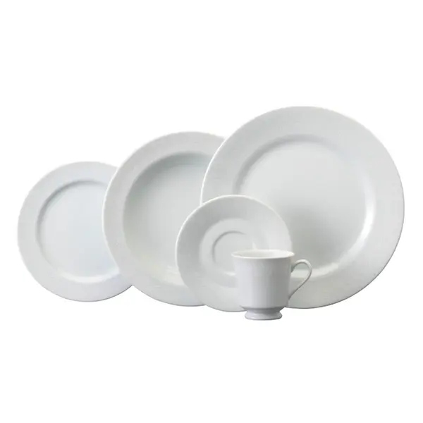 Aparelho Jantar e Chá 30 Peças Porcelana Schmidt - Dec. Noiva 2248