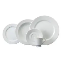 Aparelho Jantar e Chá 30 Peças Porcelana Schmidt - Dec. Noiva 2248