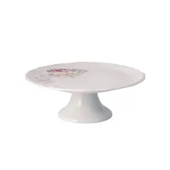 Prato Bolo com Base Porcelana Schmidt - Dec. Eterna E351