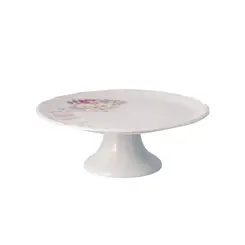 Prato Bolo com Base Porcelana Schmidt - Dec. Eterna E351