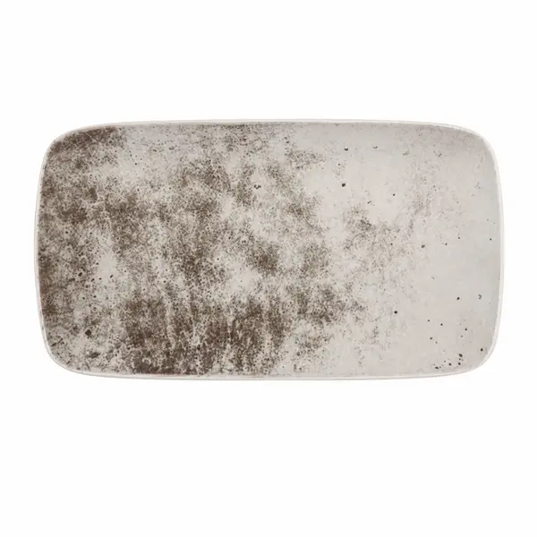 Bandeja Retangular 23cm Porcelana Schmidt - Dec. Concreto 2383