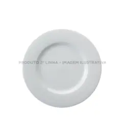 Prato Sobremesa Porcelana Schmidt - Mod. Aba Larga 212 2ª Linha