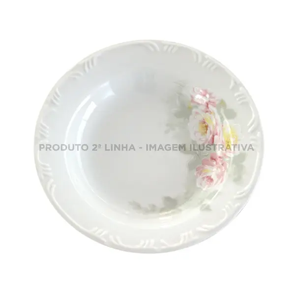 Prato Fundo Porcelana Schmidt - Dec. Romântica Pomerode E005 2ª Linha
