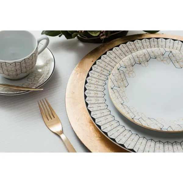 Prato Sobremesa Porcelana Schmidt - Dec. Araucária 2396