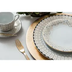Prato Sobremesa Porcelana Schmidt - Dec. Araucária 2396