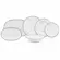 Aparelho de Jantar 40 Peças Porcelana Schmidt - Dec. Filetado Prata Itamaraty 0012