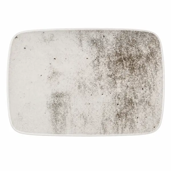 Bandeja Retangular 27cm Porcelana Schmidt - Dec. Concreto 2383