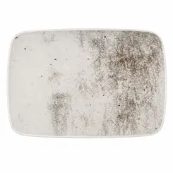 Bandeja Retangular 27cm Porcelana Schmidt - Dec. Concreto 2383