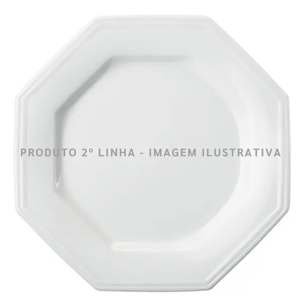 Prato Raso Porcelana Schmidt - Mod. Prisma 077 2ª Linha