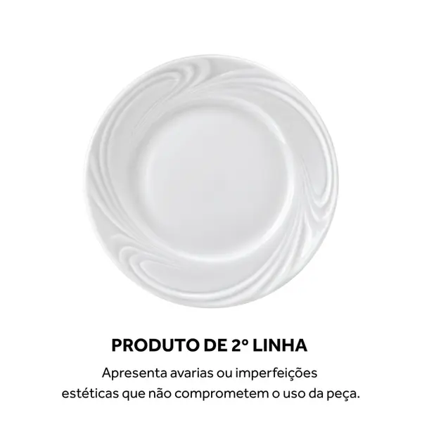 Prato Pão Porcelana Schmidt - Mod. Waves 100 2ª Linha