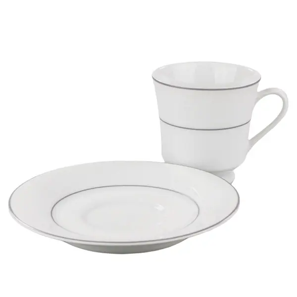 Xícara Chá Com Pires 200ml Porcelana Schmidt - Dec. Martha 2309