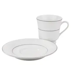 Xícara Chá Com Pires 200ml Porcelana Schmidt - Dec. Martha 2309