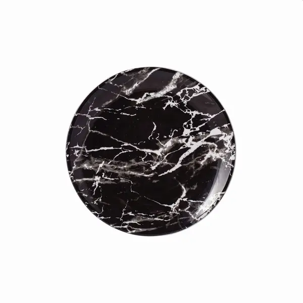 Prato Sobremesa Porcelana Schmidt - Dec. Ônix Negro 2394