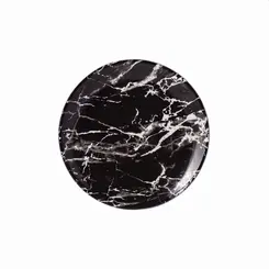 Prato Sobremesa Porcelana Schmidt - Dec. Ônix Negro 2394