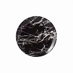 Prato Sobremesa Porcelana Schmidt - Dec. Ônix Negro 2394